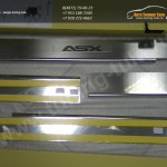 Накладки на пороги от царапин Alufrost нерж. сталь Mitsubishi ASX 2010+ 