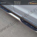 Пороги d76 с накладками на VW Амарок /Защита порогов VW Amarok