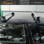 Багажник на крышу Рено Логан/Lux с аэродинамическими дугами