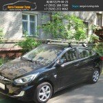 Багажник Хэнде Солярис седан/Lux с аэродинамическими дугами