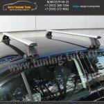 Багажник на крышу Рено Логан/Lux с аэродинамическими дугами