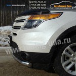 Защита бампера короткая овальная d75x42 мм  Ford EXPLORER 2012+