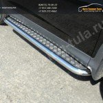 Пороги с площадкой алюминиевый лист труба  d60,3 мм  HONDA CR-V 2012+ /арт.693-6
