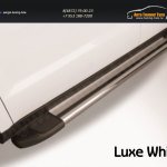 Пороги алюминиевые "Luxe Silver" 1450 серебристые CHEVROLET NIVA(BERTONE)	 