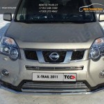 Защита переднего бампера d60.3/42.4мм двойная Nissan X-trail Т31 2011+