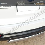 Защита заднего бампера 75х42 ( овальная дуга) Subaru Forester 2013+