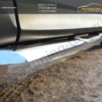 Пороги труба d76 с накладками (вариант 1) Subaru Forester 2013+