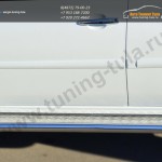 Пороги труба d63 с алюминиевым листом  Mitsubishi Pajero Sport 2013+