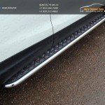 Пороги с площадкой (алюминиевый лист) 42,4 мм Nissan Qashqai 2014 +