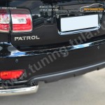 Nissan Patrol 2014- Защита заднего бампера уголки d76(секции) 
