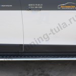Chevrolet Captiva 2013-Пороги труба D42 с листом алюминий