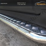 Chevrolet Captiva 2013-Пороги труба D42 с листом алюминий