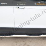 Chevrolet Captiva 2013- Пороги труба D76 с накладкой (вариант 1)