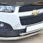 Chevrolet Captiva 2013-Защита переднего бампера D63 (секции) D42 (дуга) декор-паз