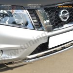 Nissan Terrano 2014- Защита переднего бампера d42 (волна) под машину+d42 (зубы)/арт.144-42