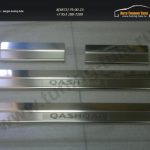 Накладки на пороги (нерж.сталь) от царапин Nissan Qashqai 2007+ /Qashqai+2 2008+