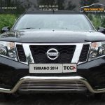 Защита передняя (кенгурин с решеткой) 60,3/12 мм для Nissan Terrano 2014+