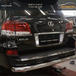 Защита заднего бампера Lexus LX570 (одинарная) d76