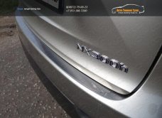 Накладка на задний бампер (лист шлифованный) Lexus NX 300H 2014+/арт.301-14