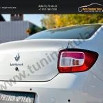 Накладки фар задние/АБС-пластик/Реснички на Renault Logan 2014+