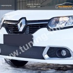 Зимняя заглушка решетки переднего бампера Renault Sandero 2014+