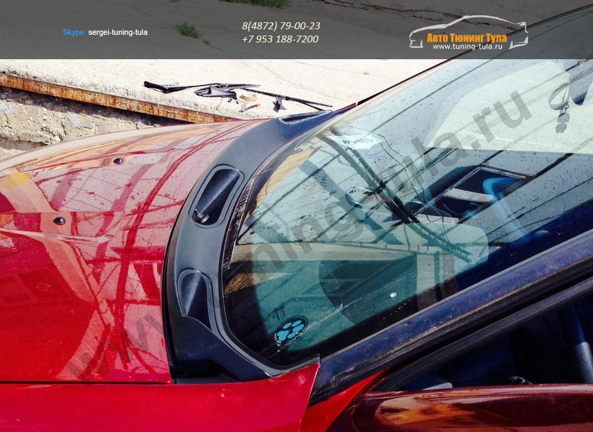 Накладка / Жабо  цельное PT /  Рено Сандеро /Renault Sandero Stepway 2009-2014 / арт.273-1