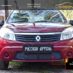 Защитная сетка переднего бампера Renault Sandero 2009-2013