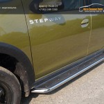 Защита передняя нижняя 42,4 мм+решетка и пороги Renault Sandero Stepway 2014+