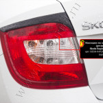 Накладки на задние фонари (реснички) Skoda Rapid 2012+