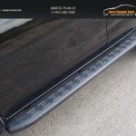 Пороги алюминиевые с пластиковой накладкой (карбон черные) 1820 мм код MITL20015-11BL Mitsubishi L200 2015+/арт.819-13