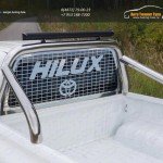 Защита кузова и заднего стекла 76,1 мм со светодиодной фарой Toyota Hilux 2015 /арт.820-7