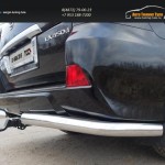 Защита задняя (уголки) 76,1 мм и Фаркоп Lexus LX 450d 2015+/арт.670-33