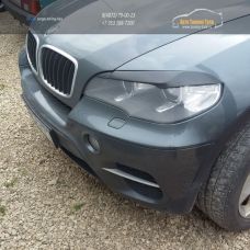 Накладки фар (Реснички) широкие BMW X5 E70 2007-2013 / арт.221-3