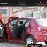 Накладки на внутренние пороги дверей Renault Sandero (Sandero Stepway) 2009-2013