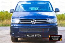 Защитная сетка решетки переднего бампера Volkswagen Transporter (T5 рестайлинг) 2009-2015 SRV-136902