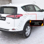 Накладки на задние фонари (реснички) Toyota Rav4 2015-RET-100400