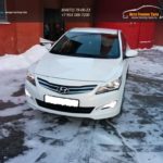 Накладки фар / Реснички 2шт Hyundai Solaris 2014- рестайл / арт.843