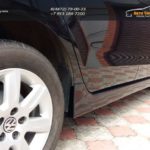 Накладки порогов FT абс-пластик VW Polo Sedan 2010-  / арт.851